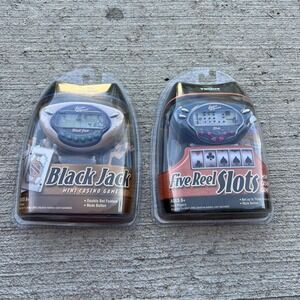 Tiger Hasbro Mini Casino Handheld Electronic Game Poker Slots Black Jack NIP Vtg
